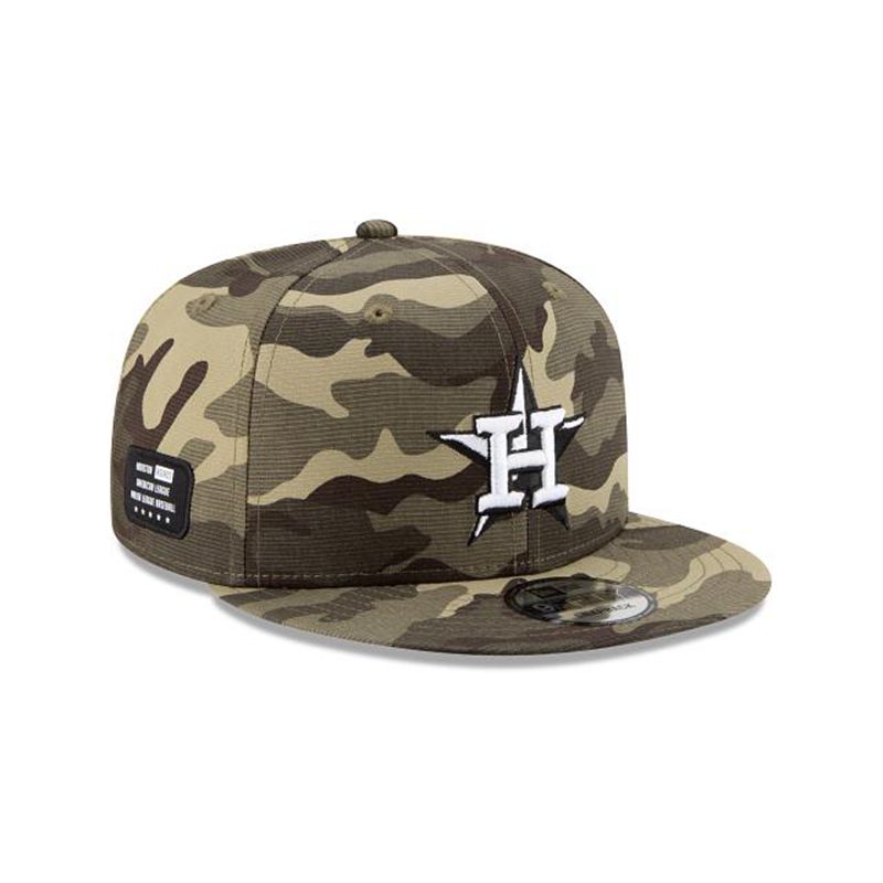 MLB Houston Astros Armed Forces Weekend 9Fifty Snapback (YJP4771) - Green New Era Caps